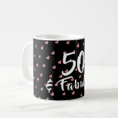 50 en Fabulous Birthday Koffiemok (Voorkant links)
