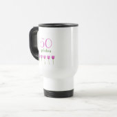 50 en Fabulous Birthday | Magenta Tulip Reisbeker (Voorkant links)
