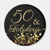 50 en Fabulous Birthday Magneet (Voorkant)