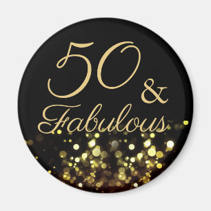 50 en Fabulous Birthday Magneet