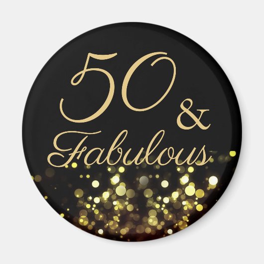 50 en Fabulous Birthday Magneet (Voorkant)
