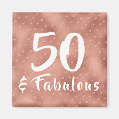 50 en Fabulous Birthday Magneet (Voorkant)