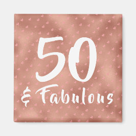 50 en Fabulous Birthday Magneet