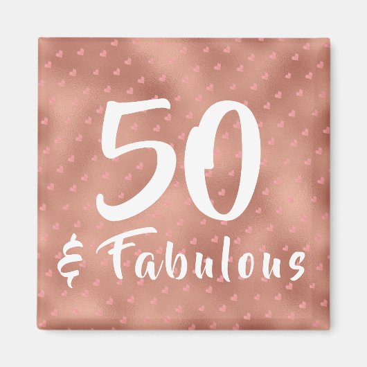 50 en Fabulous Birthday Magneet (Voorkant)