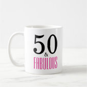 50 en Fabulous Birthday Mok (Links)