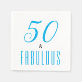 50 en Fabulous Birthday Napkins Servet (Voorkant)