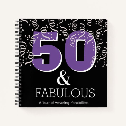 50 en Fabulous Birthday Notitieboek (Voorkant)