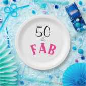 50 en Fabulous Birthday Papieren Bordje (Feest)