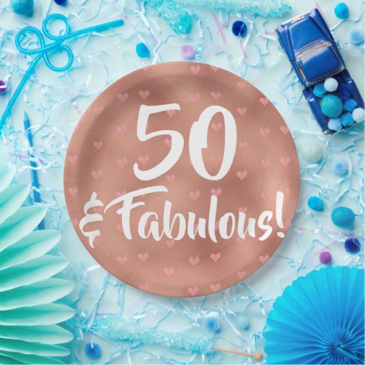 50 en Fabulous Birthday Papieren Bordje (Feest)