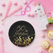 50 en Fabulous Birthday Papieren Bordje (Feest)
