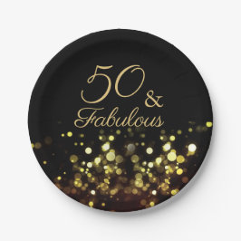 50 en Fabulous Birthday Papieren Bordje