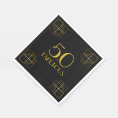 50 en Fabulous Birthday Party Art Deco-stijl Servet (Hoek)