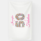 50 en Fabulous Birthday Party Banner (Verticaal)
