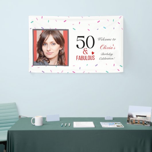50 en Fabulous Birthday Party Banner (Beurs)