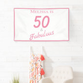 50 en Fabulous Birthday Party Banner (Insitu)