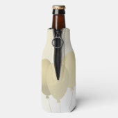 50 en Fabulous Birthday Party Black/Gold 50th Fun Flesjeskoeler (Fles Achterkant)