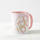 50 en Fabulous Birthday Party Black/Gold Fun 50th Mok (Voorkant rechts)