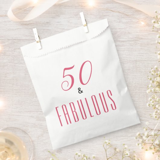 50 en Fabulous Birthday Party Favor Bag Bedankzakje (Geknipt)
