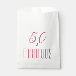50 en Fabulous Birthday Party Favor Bag Bedankzakje