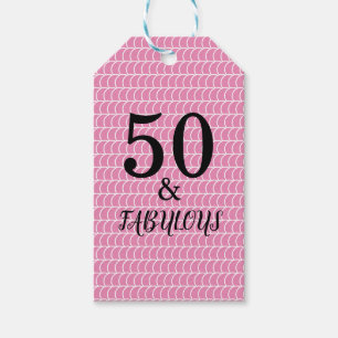 50 en Fabulous Birthday Party Mermaid Pink Black Cadeaulabel