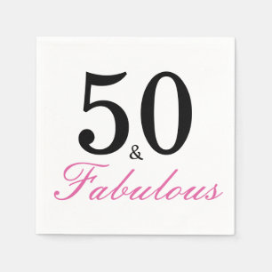 50. en Fabulous Birthday Party Napkin Servet