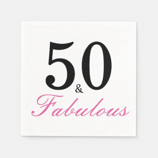 50. en Fabulous Birthday Party Napkin Servet