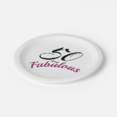 50 en Fabulous. Birthday Party Paper Napkins. Papieren Bordje (Gekanteld)