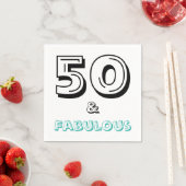 50 en Fabulous Birthday Party Paper Napkins Servet (Insitu)