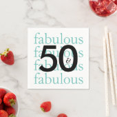 50 en Fabulous Birthday Party Paper Napkins Servet (Insitu)