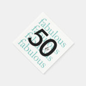 50 en Fabulous Birthday Party Paper Napkins Servet (Hoek)