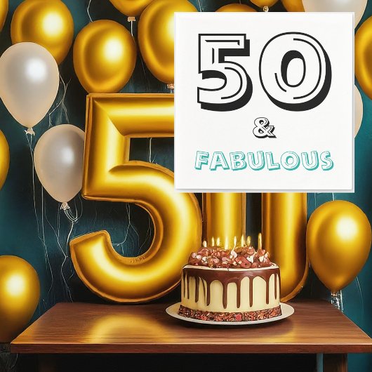 50 en Fabulous Birthday Party Paper Napkins Servet