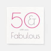 50 en Fabulous Birthday Party Paper Napkins Servet (Voorkant)