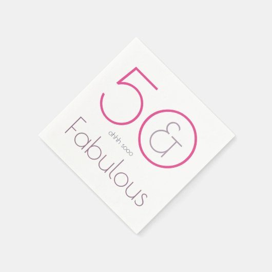 50 en Fabulous Birthday Party Paper Napkins Servet (Hoek)