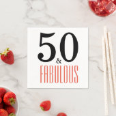 50 en Fabulous Birthday Party Paper Napkins Servet (Insitu)