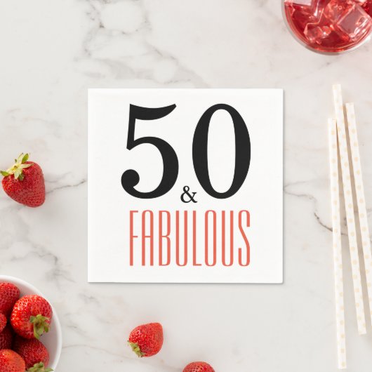 50 en Fabulous Birthday Party Paper Napkins Servet (Insitu)