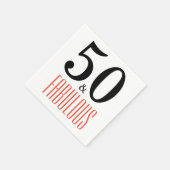 50 en Fabulous Birthday Party Paper Napkins Servet (Hoek)