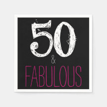 50 en Fabulous Birthday Party Paper Napkins