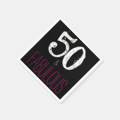 50 en Fabulous Birthday Party Paper Napkins Servetten (Hoek)