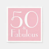 50 en Fabulous Birthday Party Paper Napkins Servetten (Voorkant)