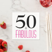 50 en Fabulous Birthday Party Paper Napkins Servetten (Insitu)