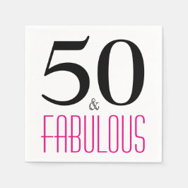 50 en Fabulous Birthday Party Paper Napkins Servetten