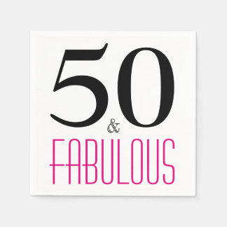 50 en Fabulous Birthday Party Paper Napkins Servetten