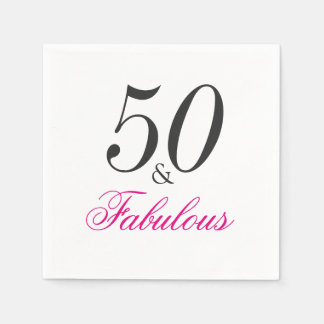 50 en Fabulous Birthday Party Paper Napkins Servetten