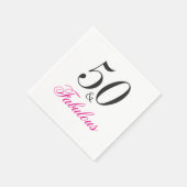 50 en Fabulous Birthday Party Paper Napkins Servetten (Hoek)