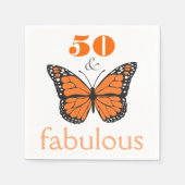 50 en Fabulous Birthday Party Paper Napkins Servetten (Voorkant)
