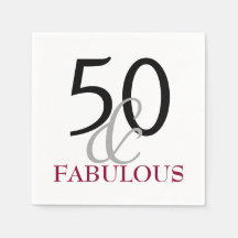 50 en Fabulous Birthday Party Paper Napkins