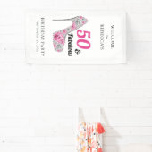 50 en Fabulous Birthday Party Personalized Spandoek (Insitu)