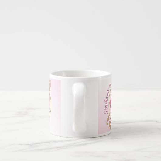 50 en Fabulous Birthday Party Pink/Gold Fun 50th Espresso Kop (Achterkant)