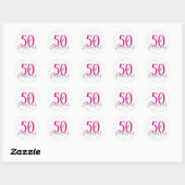 50 en Fabulous Birthday Party Stickers (Vel)