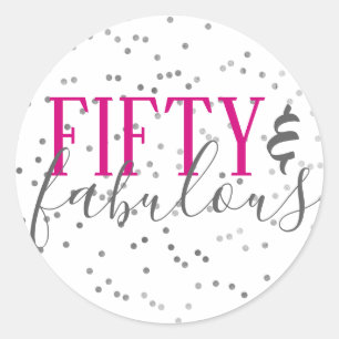 50 en Fabulous Birthday Party Stickers